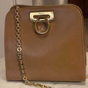 Salvatore Ferragamo Golden Mustard Leather Handbag